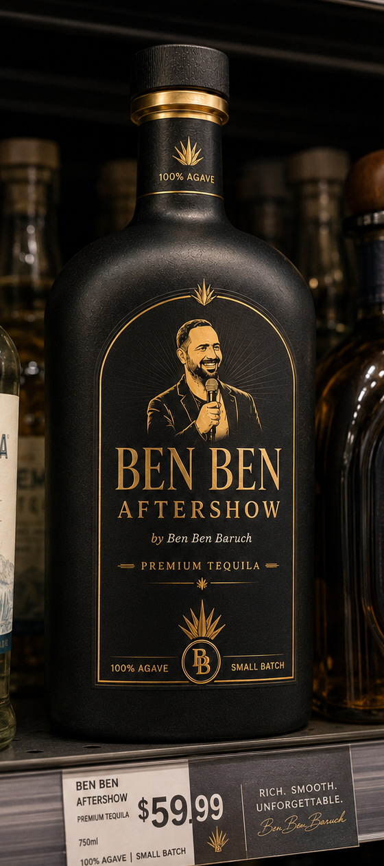 Ben Ben Aftershow black bottle